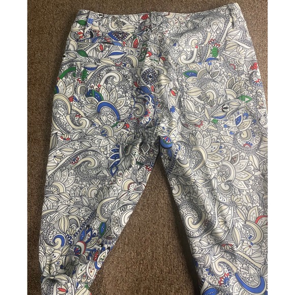Eric Women's Patterned Pants Paisley Print Colorful Casual Size 4 30" WaistEUC - Picture 5 of 7